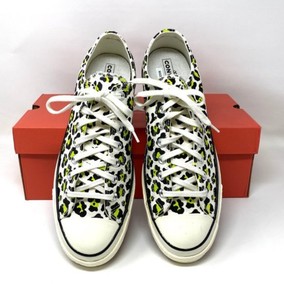 💖MEGA SALE💖Converse CHUCK 70 OX EGRET Black Leopard Print Low Men's 164410C - Picture 5 of 11